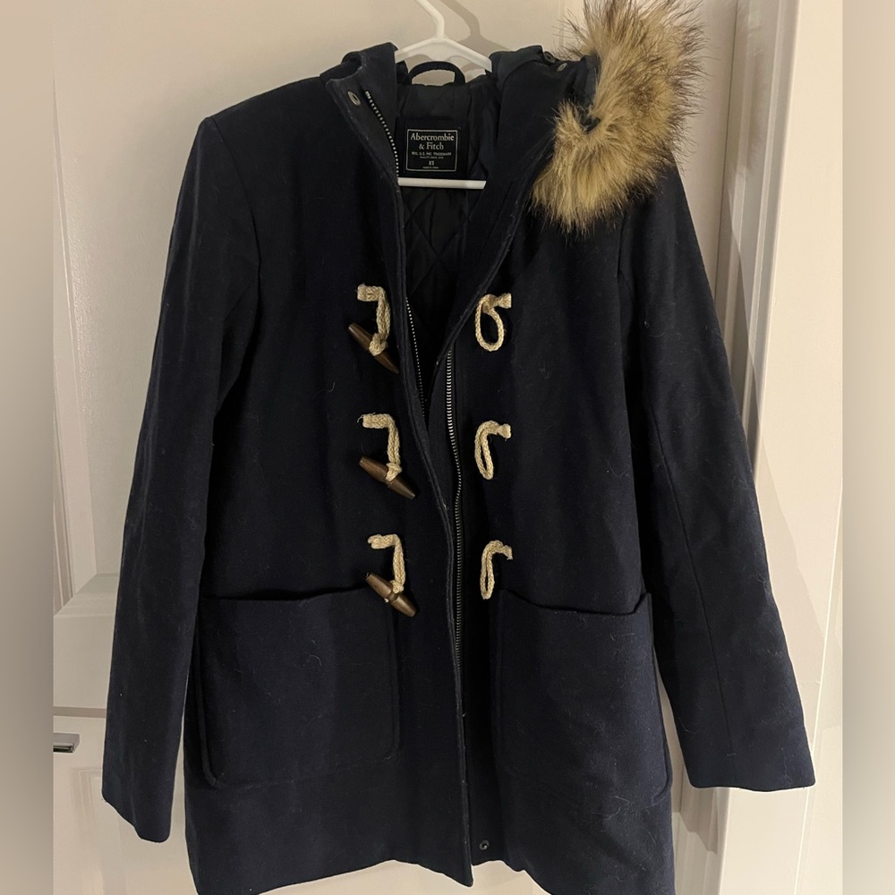 Abercrombie navy pea coat size XS